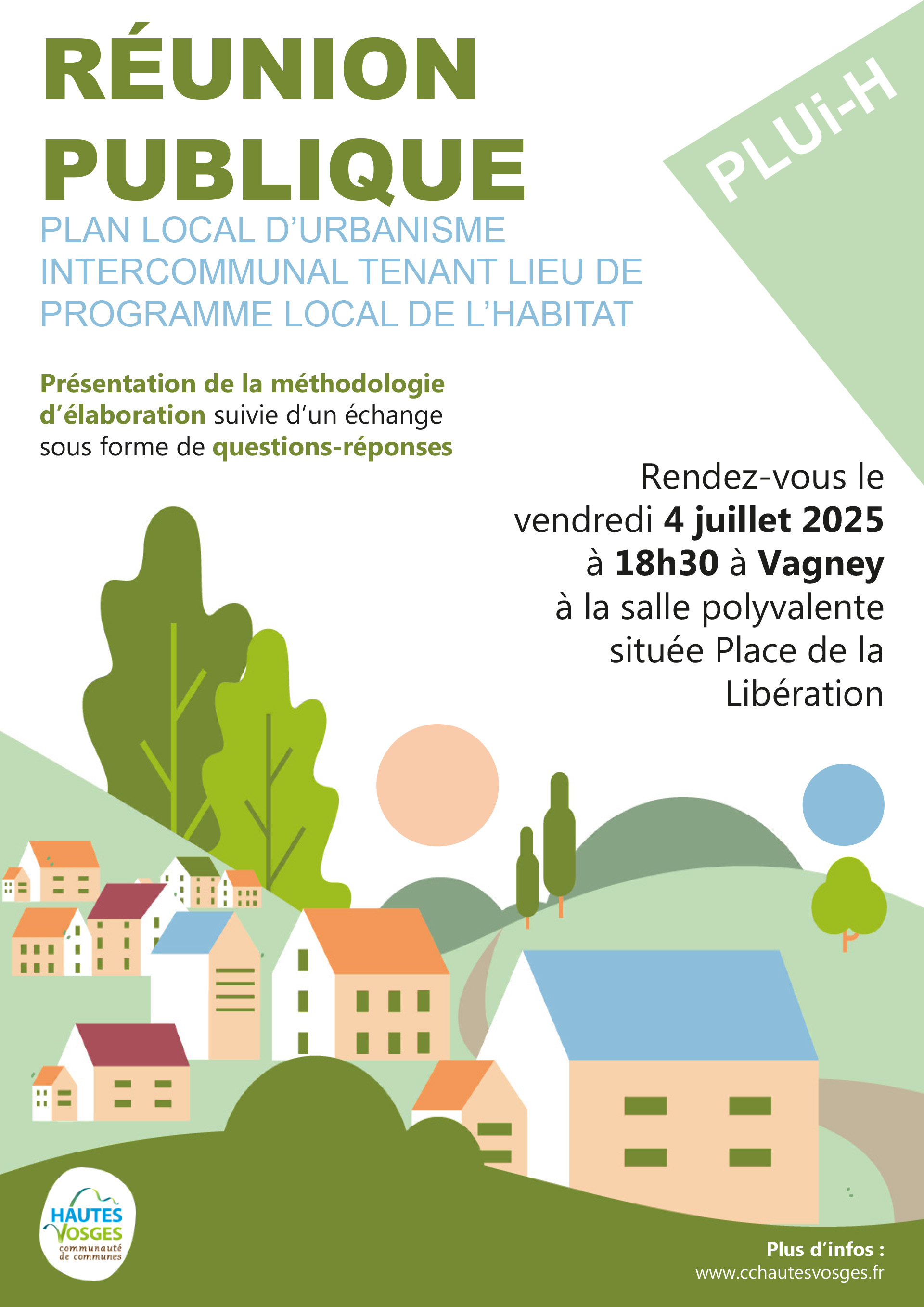 Plan local d'urbanisme intercommunal de la CCHV : réunion publique le 4 juillet 2025
